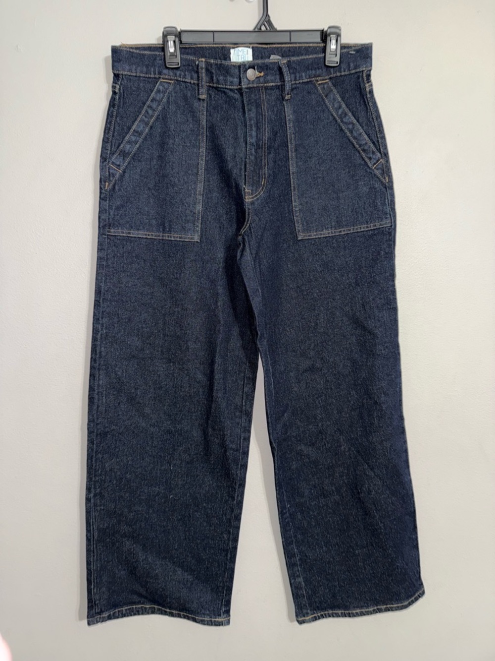 Time and Tru Women’s Dark Wash Wide Leg Denim Blue Jeans 12